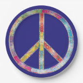Colorful Peace Sign Papieren Bordje (Voorkant)