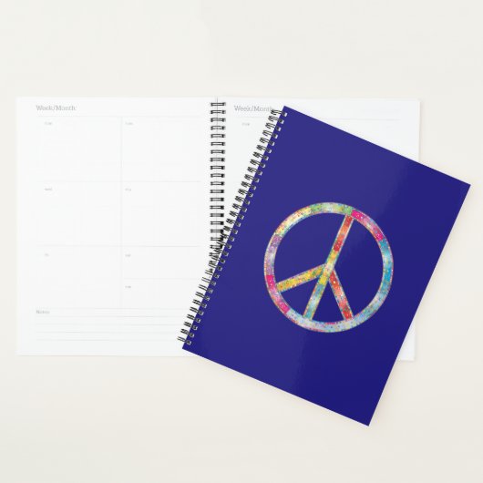 Colorful Peace Sign Planner (Display)