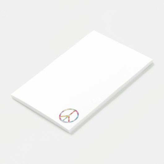 Colorful Peace Sign Post-it® Notes (Schuin)