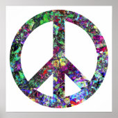 Colorful Peace Sign Poster (Voorkant)