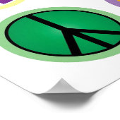 Colorful Peace sign poster (Hoek)