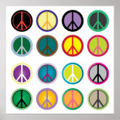 Colorful Peace sign poster (Voorkant)