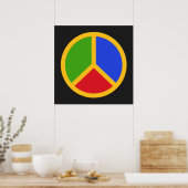 Colorful Peace Sign-poster Poster (Keuken)