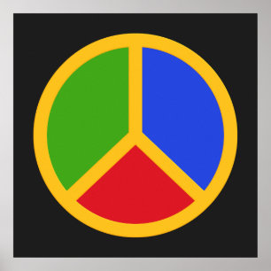 Colorful Peace Sign-poster Poster