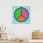 Colorful Peace Sign-poster Poster (Keuken)