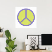 Colorful Peace Sign-poster Poster (Thuiskantoor)