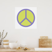 Colorful Peace Sign-poster Poster (Keuken)