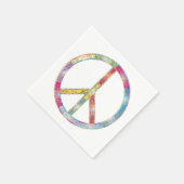 Colorful Peace Sign Servet (Hoek)