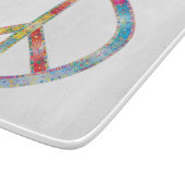 Colorful Peace Sign Snijplank (Hoek)