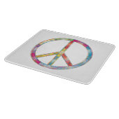 Colorful Peace Sign Snijplank (Hoek)