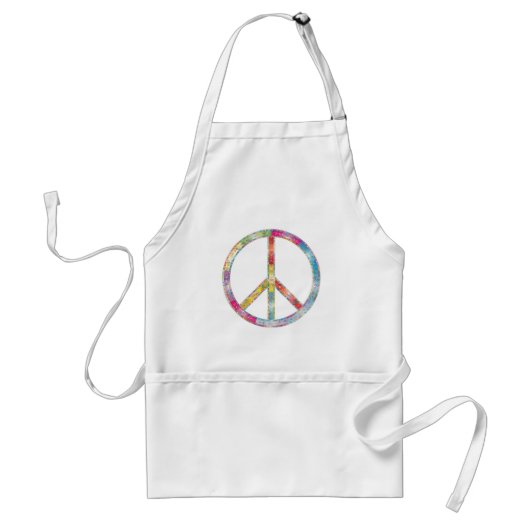Colorful Peace Sign Standaard Schort (Voorkant)