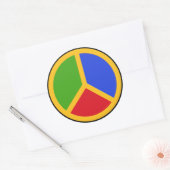 Colorful Peace Sign-stickers Ronde Sticker (Envelop)