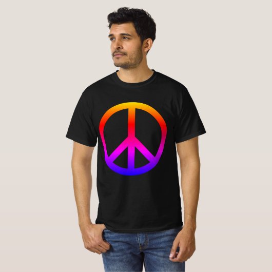 Colorful Peace Sign T-shirt (Voorkant volledig)