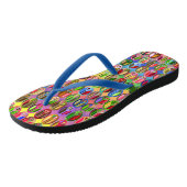 Colorful Peace Sign-Teenslippers Teenslippers (Schuin)