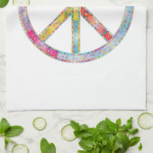 Colorful Peace Sign Theedoek (Gevouwen)