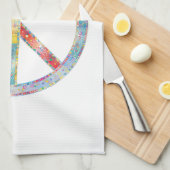 Colorful Peace Sign Theedoek (Quarter Fold)
