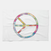 Colorful Peace Sign Theedoek (Horizontaal)
