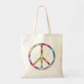 Colorful Peace Sign Tote Bag (Voorkant)