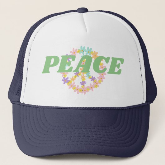 Colorful Peace Sign Trucker Pet (Voorkant)