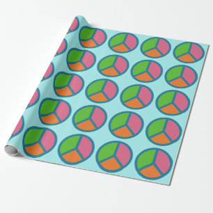 Colorful Peace Sign-verpakkingspapier Cadeaupapier