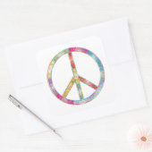 Colorful Peace Sign Vierkante Sticker (Envelop)