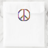 Colorful Peace Sign Vierkante Sticker (Tas)
