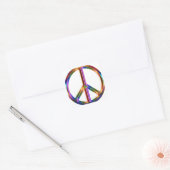 Colorful Peace Sign Vierkante Sticker (Envelop)