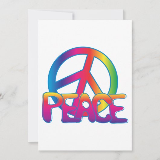 Colorful Peace Symbol Kaart (Voorkant)