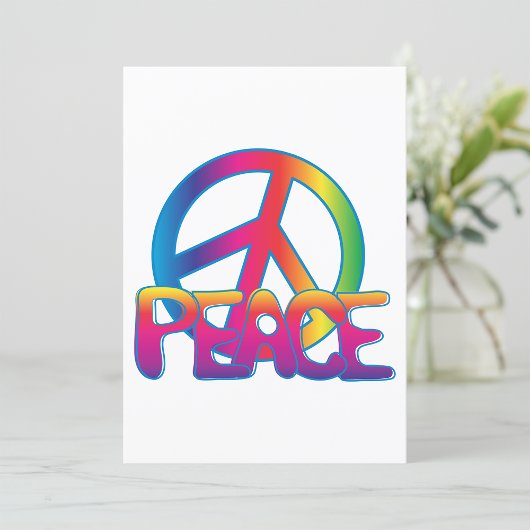 Colorful Peace Symbol Kaart