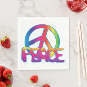 Colorful Peace Symbol Napkins Servet (Insitu)