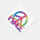 Colorful Peace Symbol Napkins Servet (Hoek)