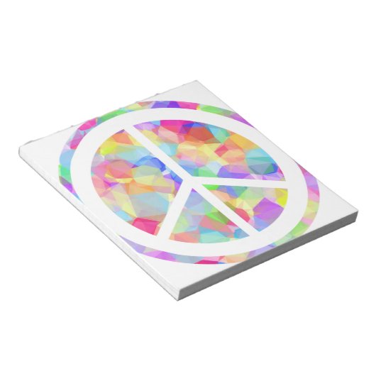 Colorful Peace Symbol Notitieblok (Schuin)
