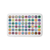 Colorful Peace Symbols Badmat (Voorkant)