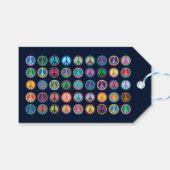 Colorful Peace Symbols Cadeaulabel (Voorkant (Horizontaal))