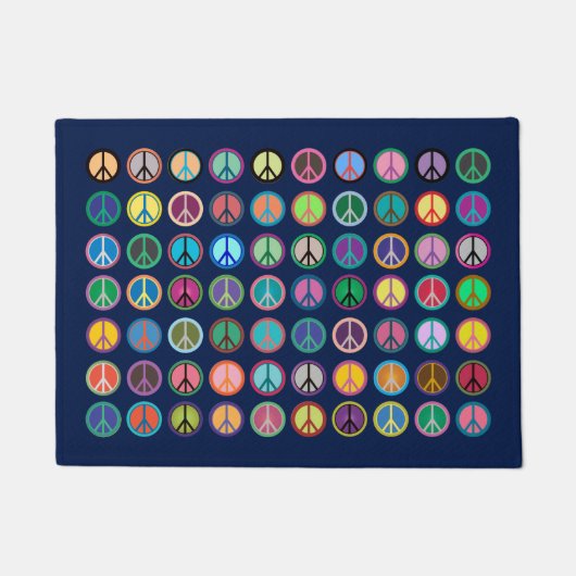 Colorful Peace Symbols Deurmat (Voorkant)