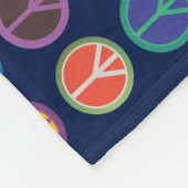 Colorful Peace Symbols Fleece Deken (Hoek)
