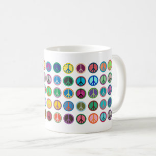 Colorful Peace Symbols Koffiemok