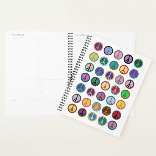 Colorful Peace Symbols Planner (Display)