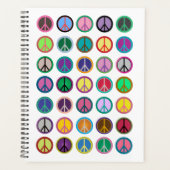 Colorful Peace Symbols Planner (Voorkant)