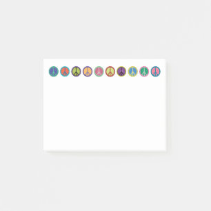 Colorful Peace Symbols Post-it® Notes