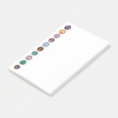 Colorful Peace Symbols Post-it® Notes (Schuin)