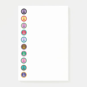 Colorful Peace Symbols Post-it® Notes