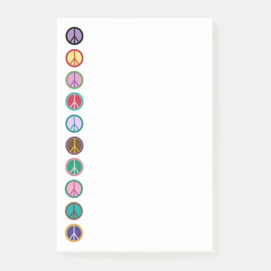 Colorful Peace Symbols Post-it® Notes (Voorkant)