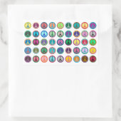 Colorful Peace Symbols Rechthoekige Sticker (Tas)
