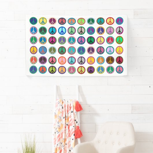 Colorful Peace Symbols Spandoek (Insitu)