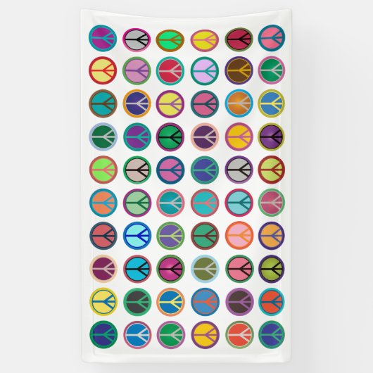 Colorful Peace Symbols Spandoek (Verticaal)