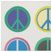 Colorful Peace Symbols Stof (Swatch)