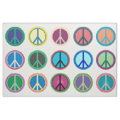 Colorful Peace Symbols Stof (Fat Quarter)