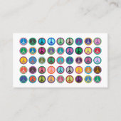 Colorful Peace Symbols Visitekaartje (Voorkant)