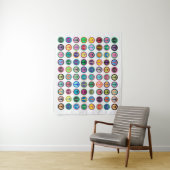 Colorful Peace Symbols Wandkleed (In situ)